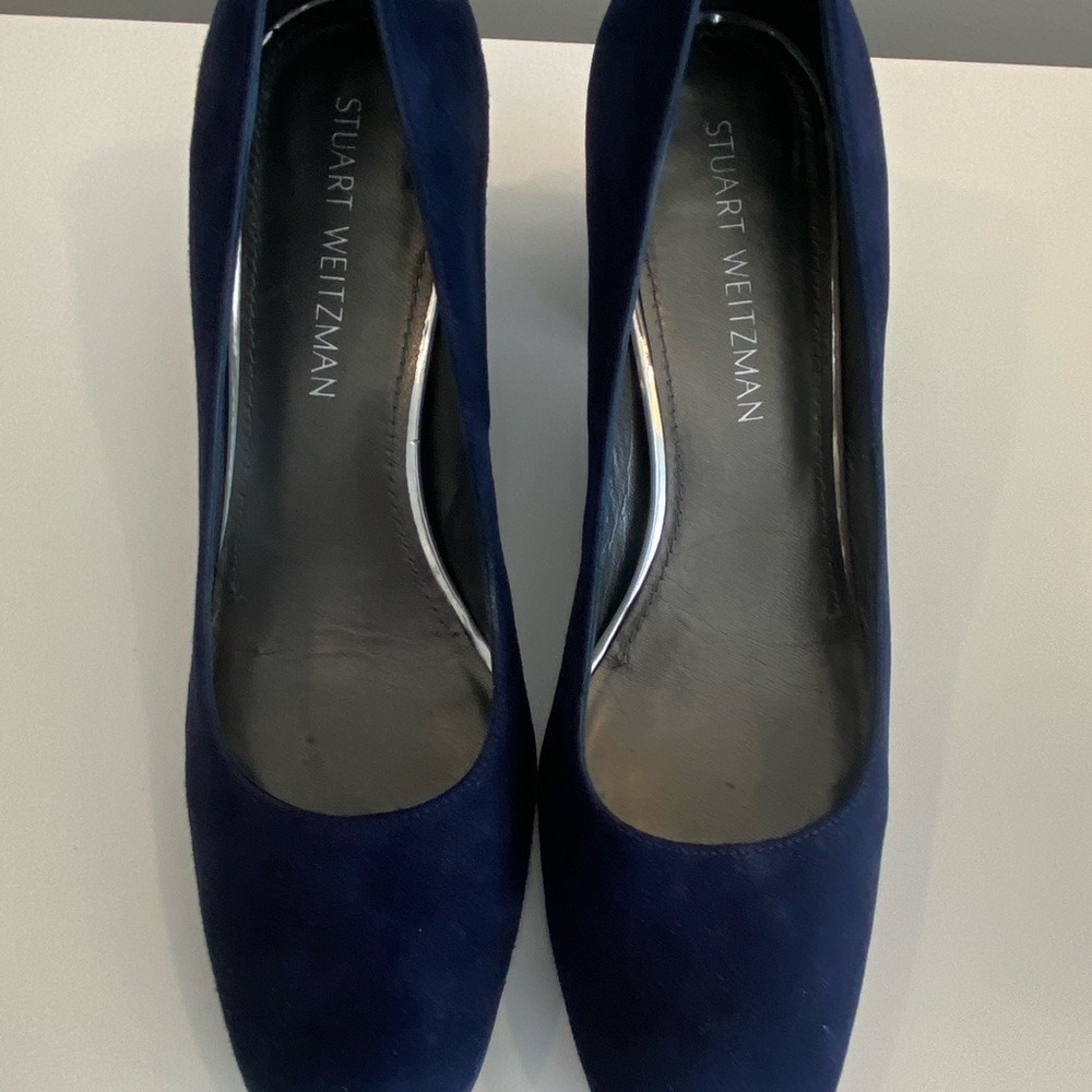 Stuart Weitzman Blue Suede Heels